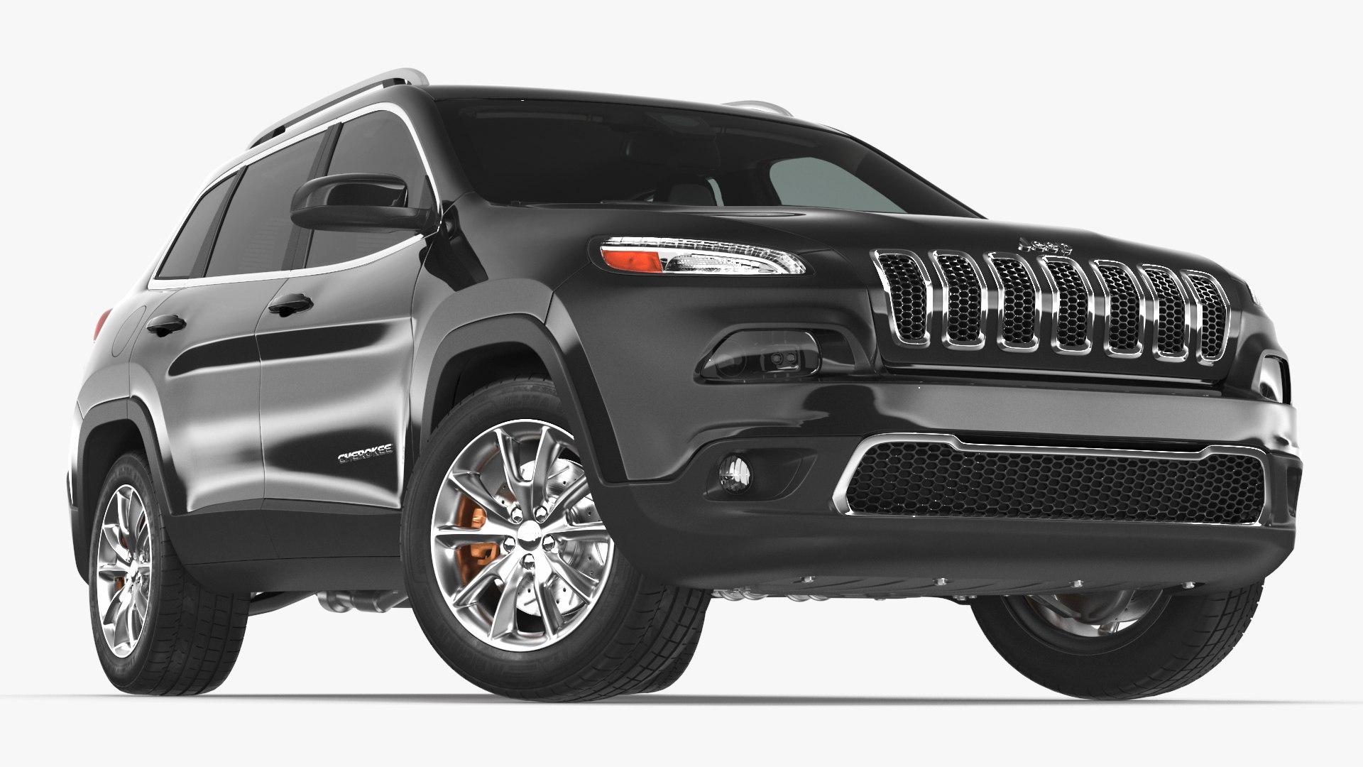 Jeep Cherokee SUV Rigged for Cinema 4D 3D model preview