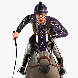 3D model horse jockey