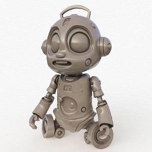 3D Cute Robot Child Clay
