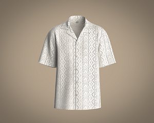 Mens lace resort shirt 3D