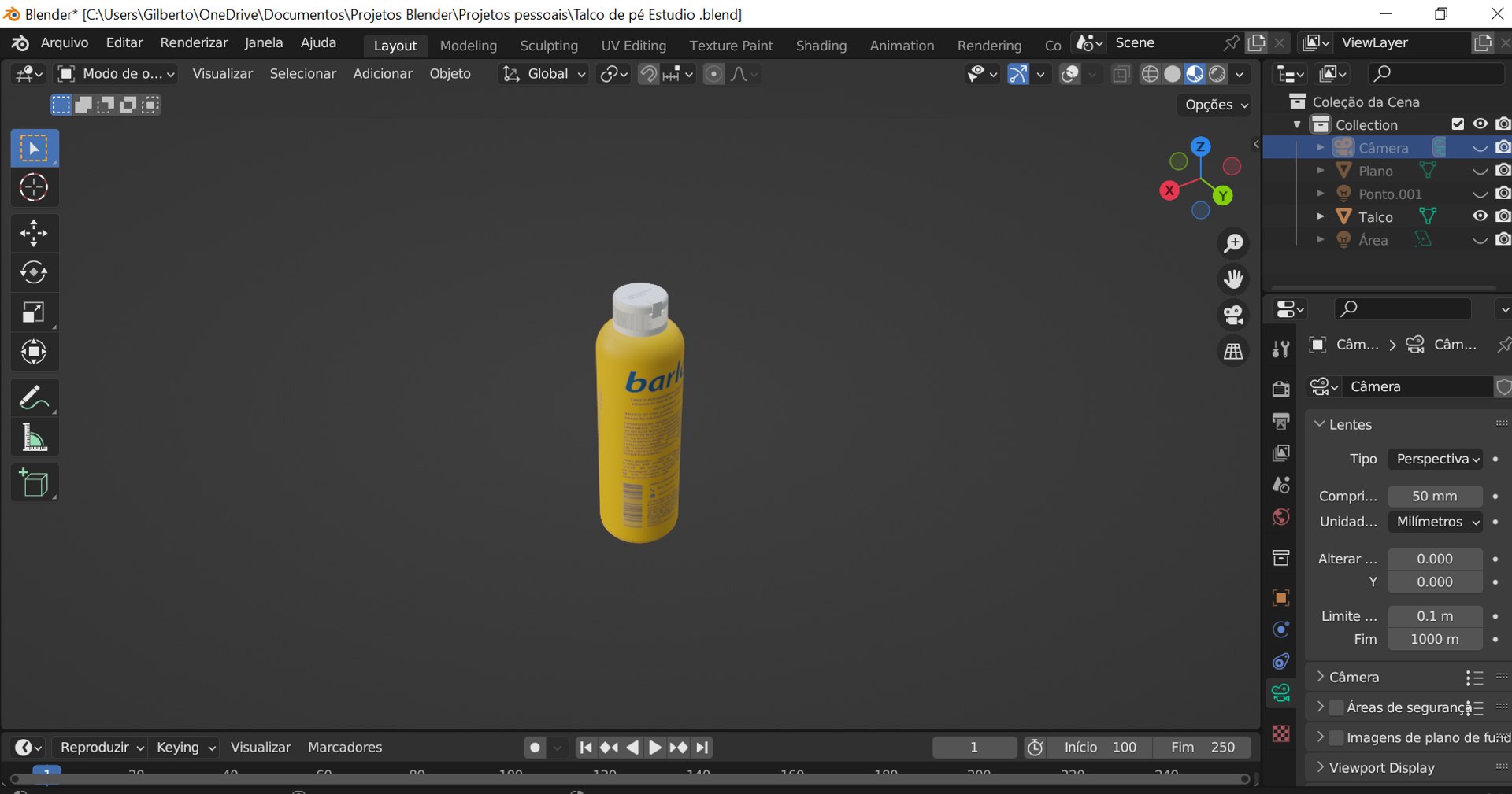3D Foot Powder Model - TurboSquid 2088388