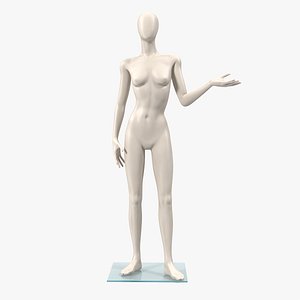 female mannequin rigged 3D model