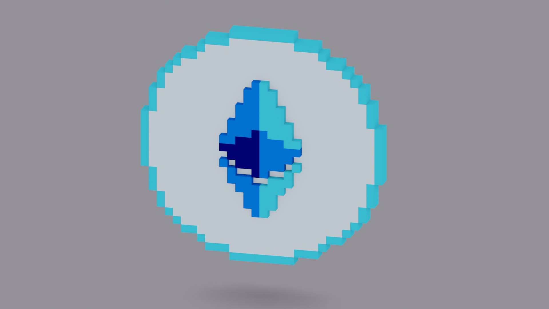 Ethereum Crypto Coin 8 Bit Low Poly Voxel Art 3D - TurboSquid 1840405