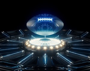 Futuristic American Football and Stage model