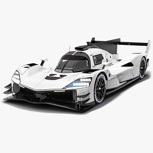 3D Alpine A424 WEC LMH Season 2024 Race Car White Mockup