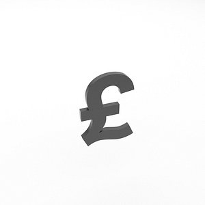 3D Pound Sterling Symbol