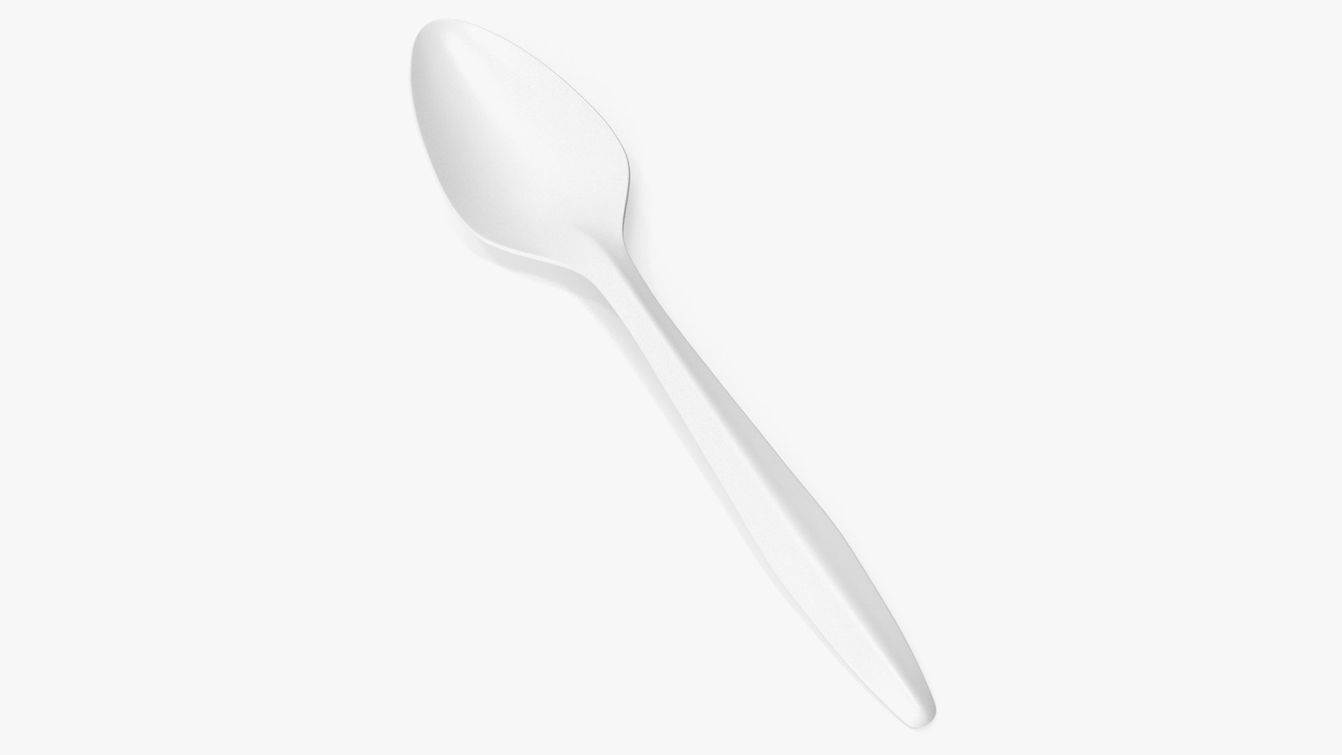 Realistic Plastic Spoon 3D model preview