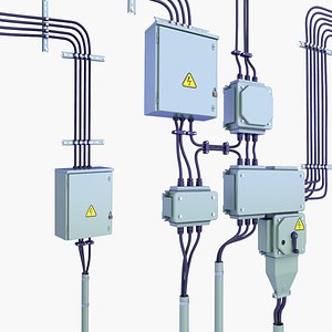3D Electrical Cabinets and Switchgears v15 model