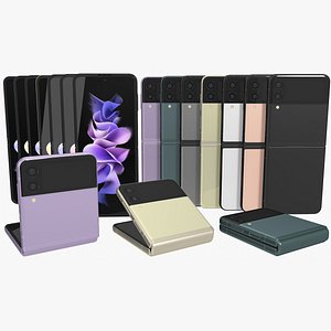 3D Samsung Galaxy Z Flip 3 All Colors Animated model