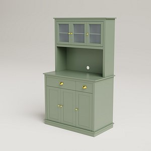 3D Cabinet for Kitchen Light Green model