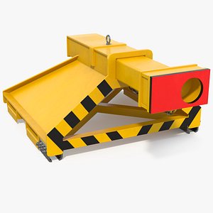 3D Railway Track End Stopper Yellow