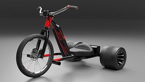 3D model Black Electric Trike Bike