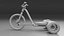 3D model Black Electric Trike Bike