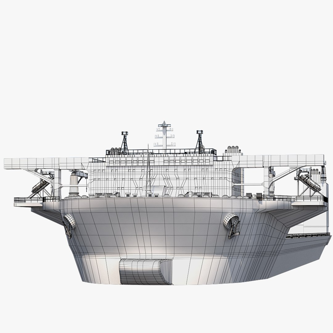 3d Deck Cargo Ship Blue