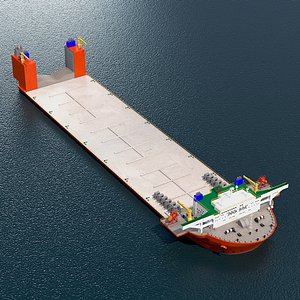 Deck Cargo Ship Blue Marlin