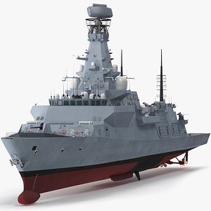Type 26 Global Combat Ship Rigged for Maya
