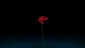 red rose 3D model