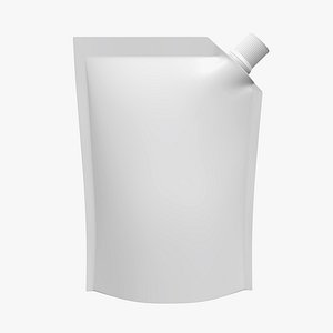 Blank Pouch Bag With Corner Spout Lid Mock Up 03