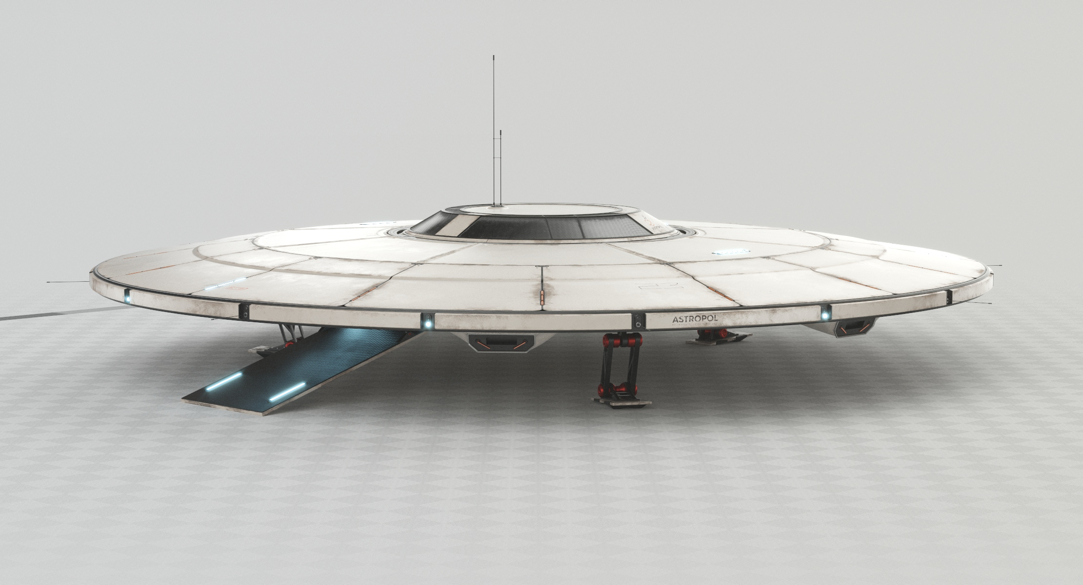 3D flying saucer model TurboSquid 1433975