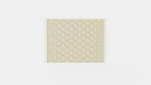 Carpet With Tassels Natural White 3D model