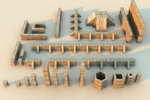 Xochicalco Wall Columns Mega Pack