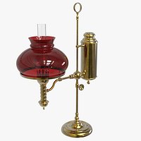 Student Oil Lamp 19 Century