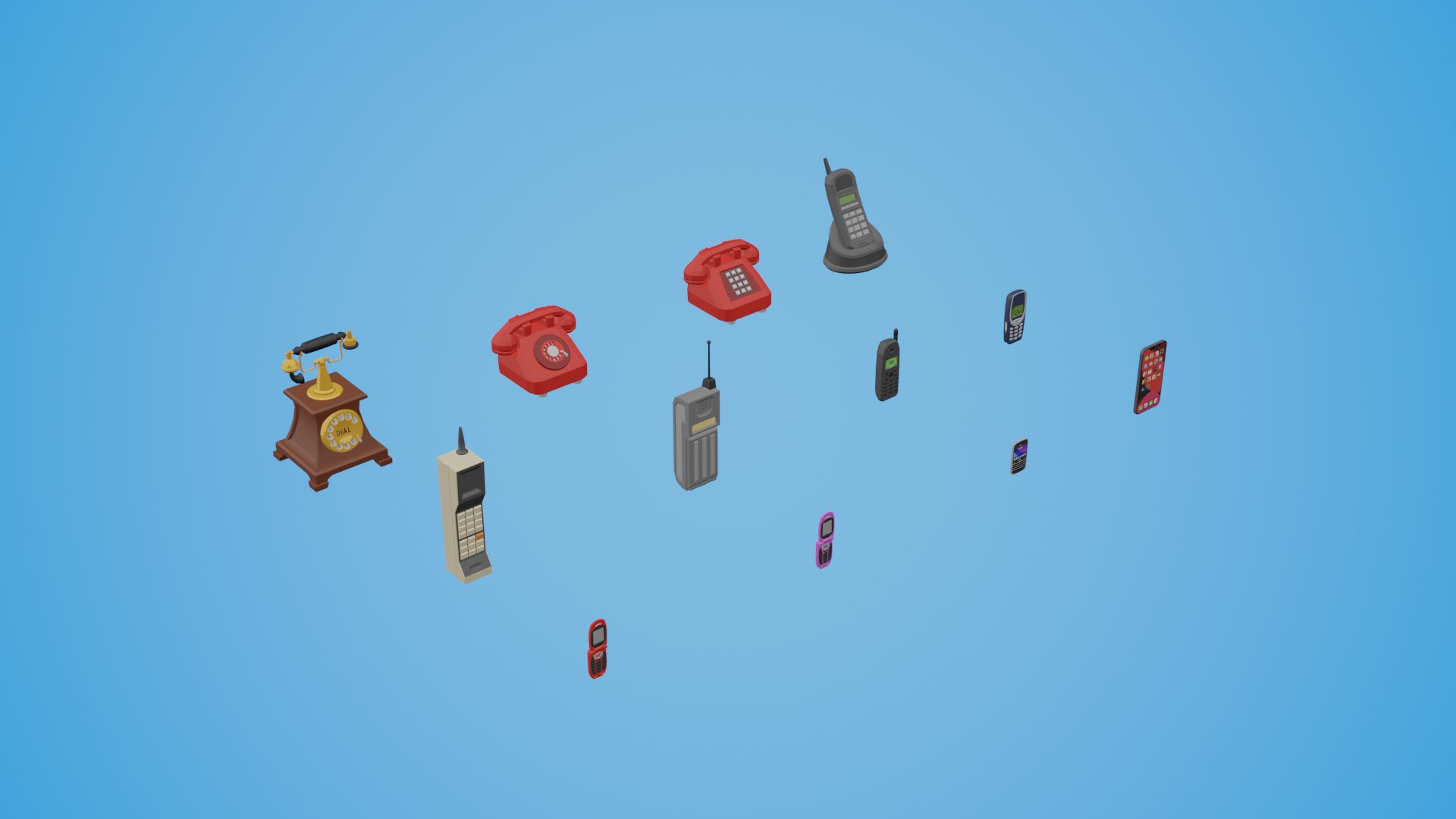 3D Low Poly Phones Pack - TurboSquid 1918569