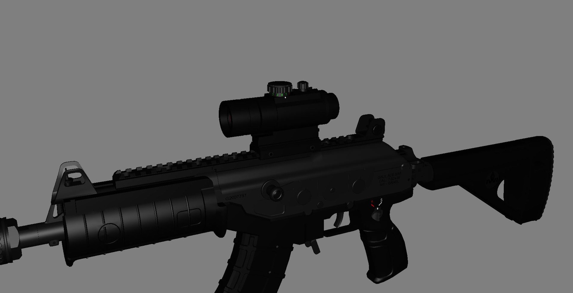 3D Model IWI Galil Ace Assault Rifle With Silencer - TurboSquid 1887517