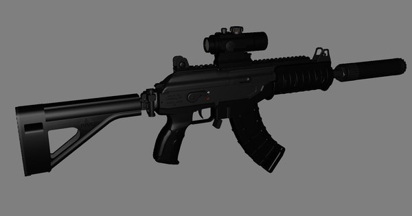 modelo 3d IWI Galil Ace assault rifle with silencer - TurboSquid 1887517