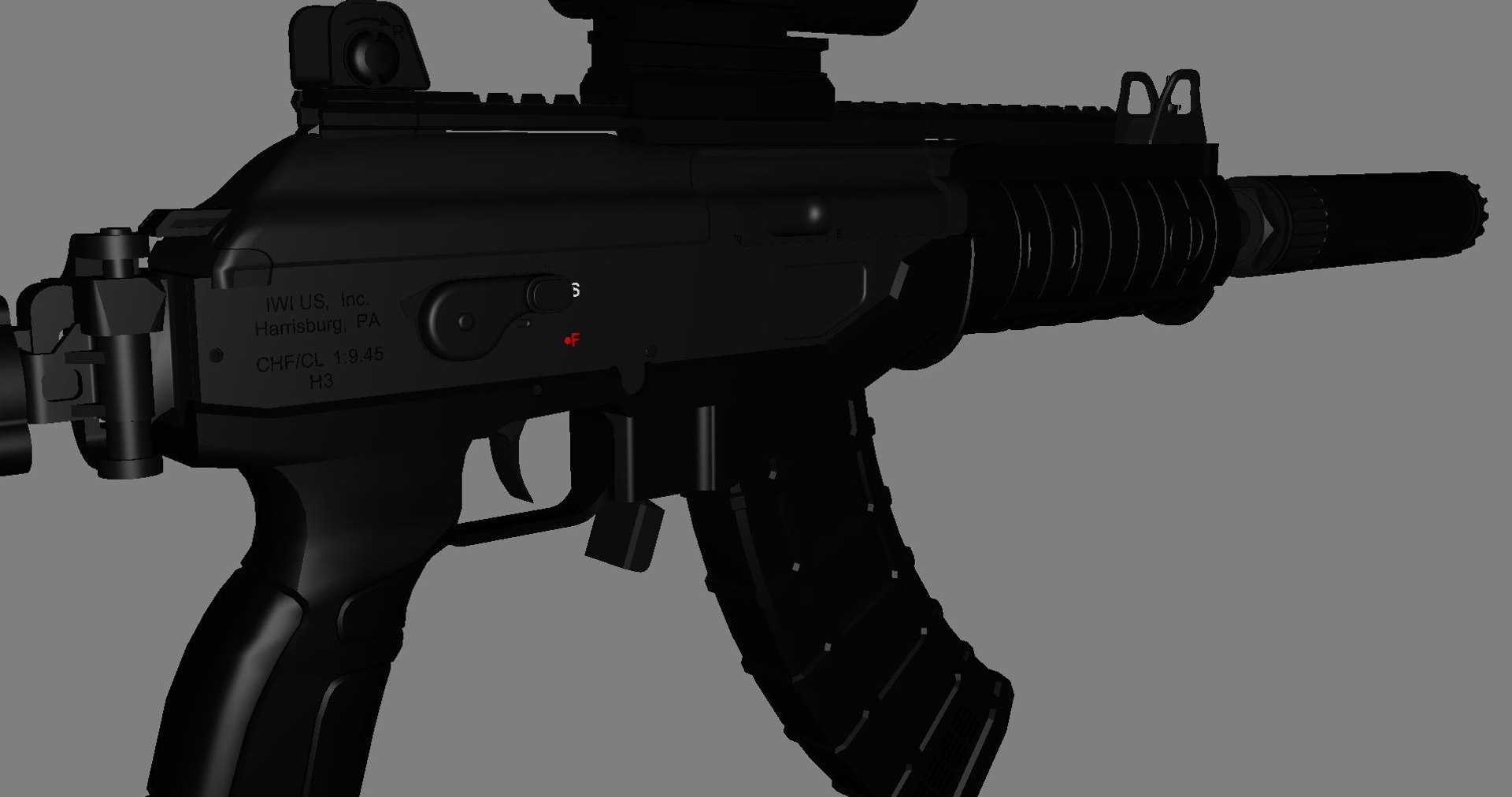 3D Model IWI Galil Ace Assault Rifle With Silencer - TurboSquid 1887517