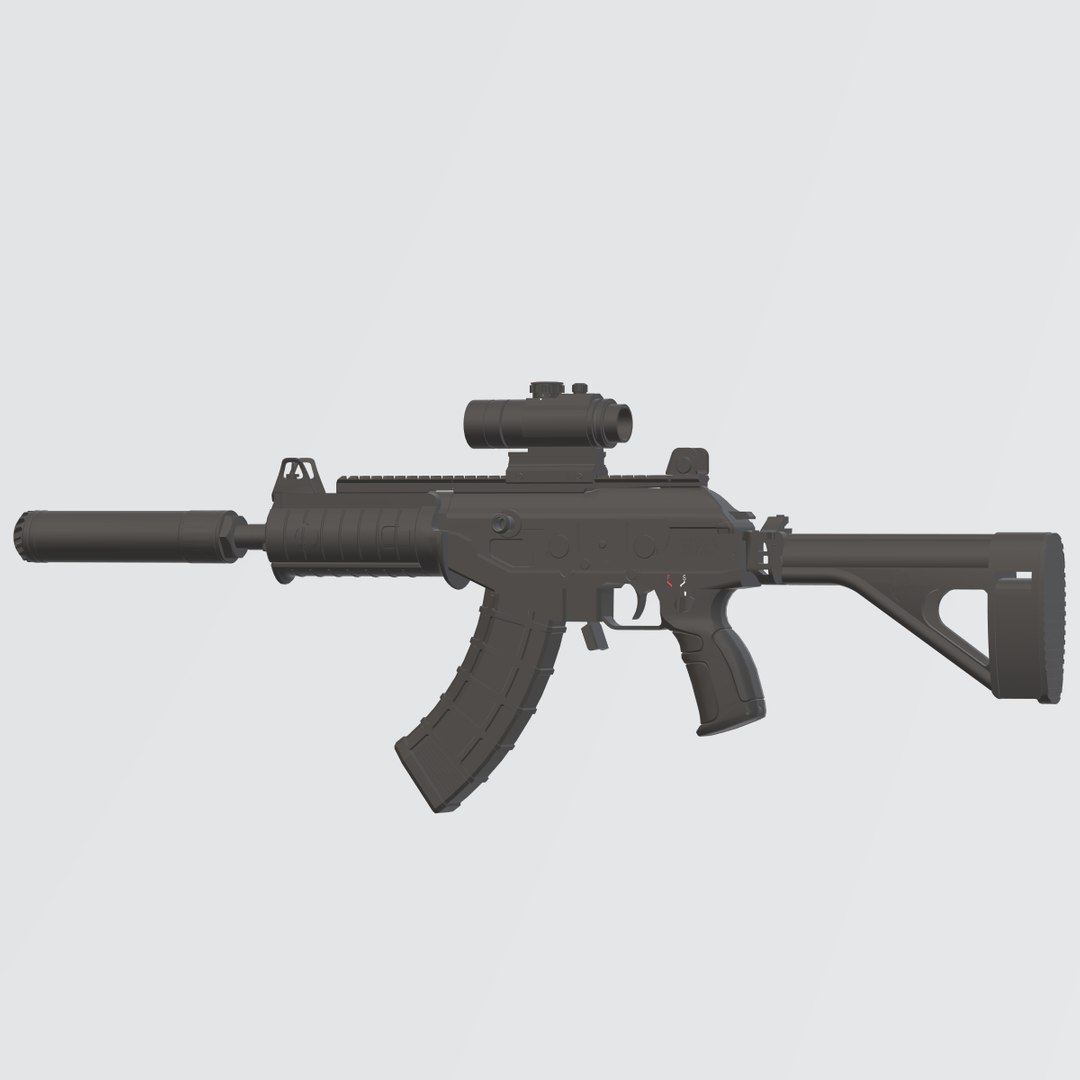 3D model IWI Galil Ace assault rifle with silencer - TurboSquid 1887517