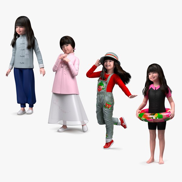 3D Asian Girl Childs Collection 2