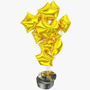 3D Gift with Balloons Collection V7