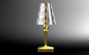 3D Kartell lamp battery metallic