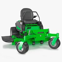 Zero Turn Lawn Mower Ride On Green Rigged