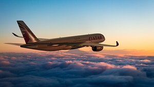 Qatar Airways A320-20 High Quality Model Low Poly 3D Model