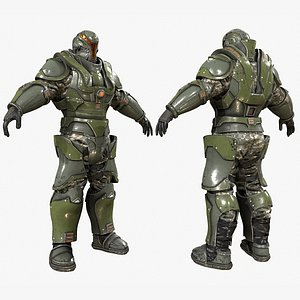 Sci-fi Heavy Police Soldier Military Character with Zbrush Files