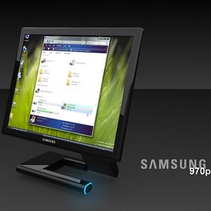 samsung 970p monitor 3d model