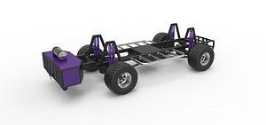 3D model pulling truck chassis