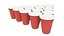 Roter Solo-Cup – Low-Poly- und High-Poly-Versionen