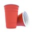 Roter Solo-Cup – Low-Poly- und High-Poly-Versionen