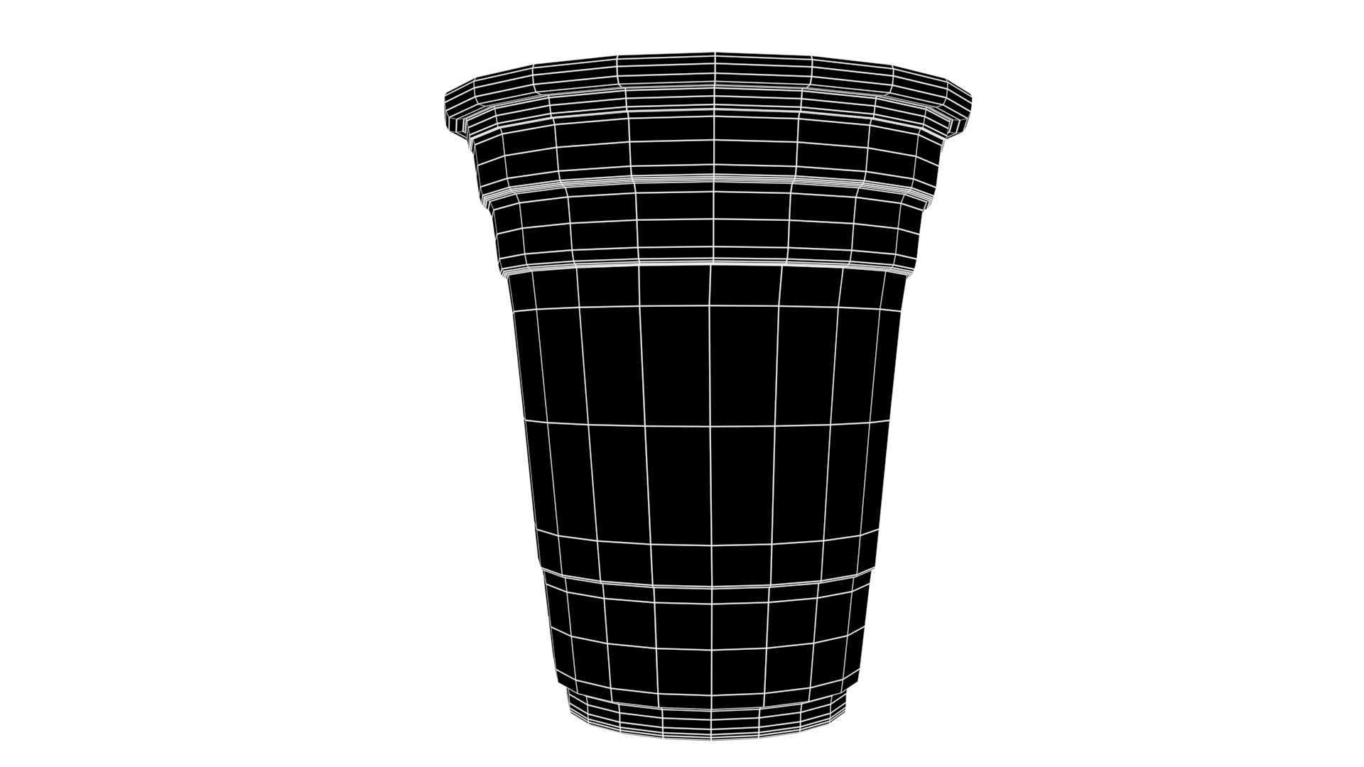 Red Solo Cup - Low Poly and High Poly Versions 3D https://p.turbosquid.com/ts-thumb/xT/8qGVia/pN/wireframe1/jpg/1700520494/1920x1080/fit_q87/c2ef166f5f0efc94a4aa4f1b65da59535ee92b75/wireframe1.jpg
