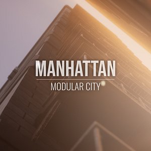 Manhattan - Modular City - Unreal Engine UE4 3D model