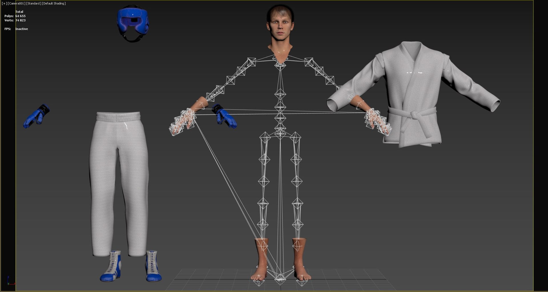 3D Karate Athlete Model - TurboSquid 2128485