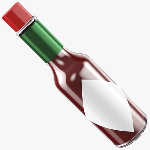 Glass Bottle Condiment 3D model