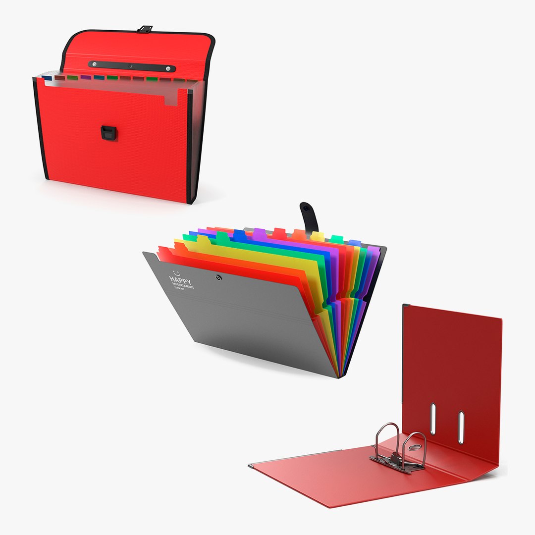 File Folders Open Collection 2 3D model preview