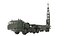 Ballistic Missile on TEL Trailer with Tractor Hauler