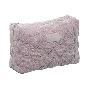 Quilted Heart Pattern Cosmetic Pouch Toiletry Bag 3D Model