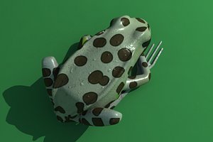 obj leopard frog animation