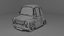 漫画の赤い車の3 Dモデル